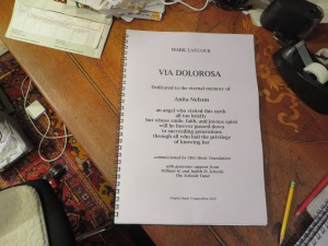 Via Dolorosa score title page